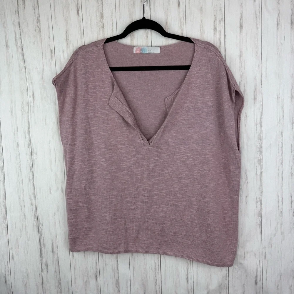 Free People Mauve Knit Top Coverup Beach